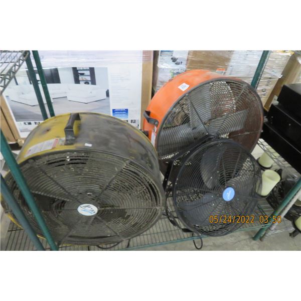 3-Drum/Wall Fans - 3 X $