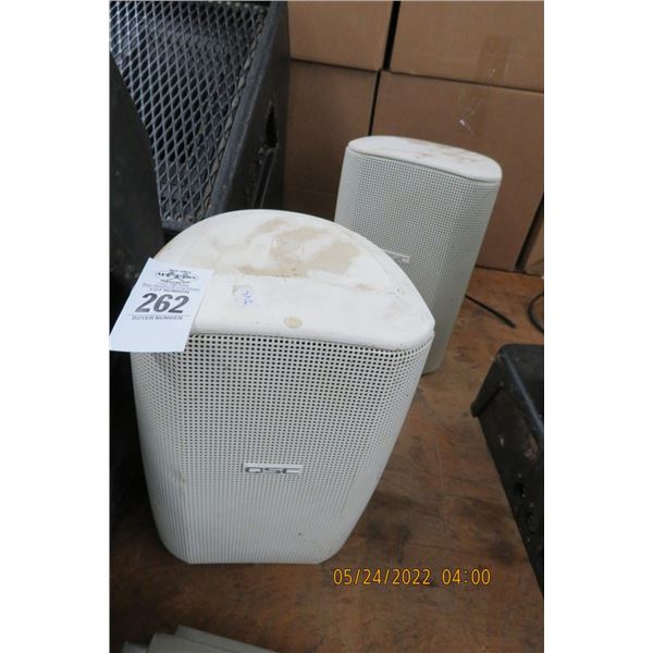 QSC White Wall Speaker Pair