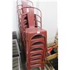 Image 1 : 16-Red Metal Patio Dining Chairs - 16 X $