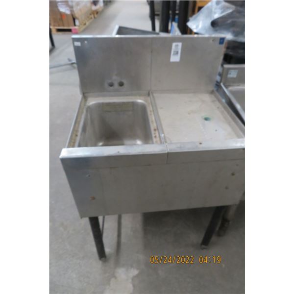 Pedestal Back Bar Hand Sink w/Drainboard