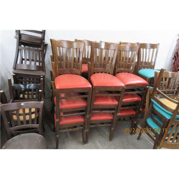 27-Padded Slat Back Dining Chairs - 27 X $