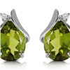 Image 1 : Genuine 4.26 ctw Peridot & Diamond Earrings 14KT White Gold - REF-46T2A