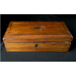 English compound brass microscope, in original case