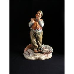 Antonio Borsato old man smoking figure 10" X 6 1/2"