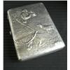 Image 2 : Russian Cigar Case, Heavy Sterling Reprosse' 4 3/8" x 3 1/4" x 1/2"