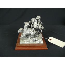 Don Pollard "Buffalo Hunt" pewter