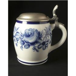 Blue/white porcelain Bavarian stein