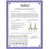 Image 2 : Genuine 14.4 ctw White Topaz & Peridot Earrings 14KT White Gold - REF-46K7V