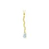 Genuine 1.79 ctw Aquamarine & Diamond Necklace 14KT Yellow Gold - REF-36R8P