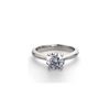 14K White Gold 1.24 ctw Natural Diamond Solitaire Ring - REF-363Z8F