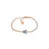 Genuine 0.60 ctw Blue Topaz Bracelet 14KT Rose Gold - REF-41H6X