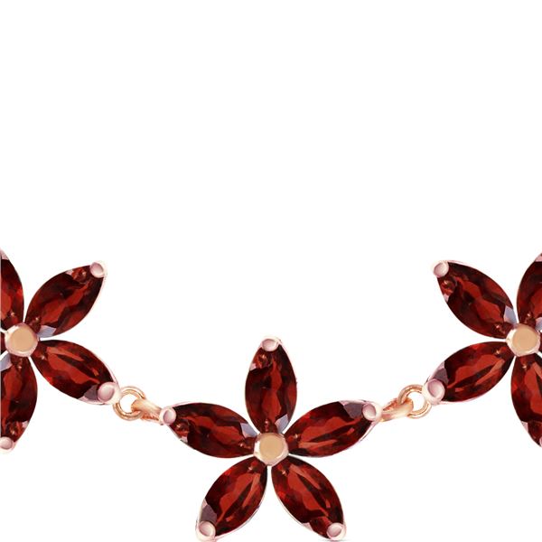 Genuine 4.2 ctw Garnet Necklace 14KT Rose Gold - REF-60W7Y