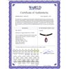Image 2 : Genuine 7.56 ctw Amethyst & Diamond Necklace 14KT Yellow Gold - REF-35K5V