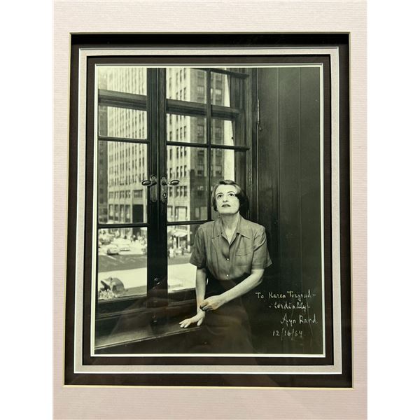 Signed Framed Ayn Rand Photograph Photo (Frame Approx: 15.25x17.25")