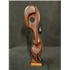 Image 1 : Biomorphic Psychedelic Wood Sculpture Carving (Approx: 18"T 4"W)