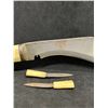 Image 4 : Vintage Ceremonnial Knife set w/sheath (Large Knife Approx: 16" w/12" blade)