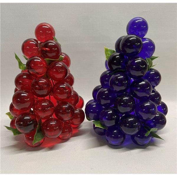 Vintage Lucite Grapes Grape Cluster Lamp Shades (Approx: 10"T 7"W)