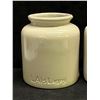 Image 2 : 2 Small Crockery Jars / Jam Pots (Approx: 4.5"T 4"W)