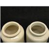 Image 4 : 2 Small Crockery Jars / Jam Pots (Approx: 4.5"T 4"W)
