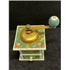 Image 5 : Vintage Wooden Handpainted Manual Coffee Grinder (Approx: 7.5"T 6"W)