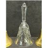Image 4 : 3 Metal & Crystal Glass Bells (taller approx: 6.25")