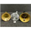 Image 6 : 3 Metal & Crystal Glass Bells (taller approx: 6.25")