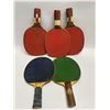 Image 4 : 5 Vintage Wooden Ping Pong / Table Tennis Paddles (approx: 10.5")