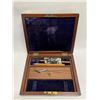 Image 5 : 2 Wooden Pen Holders / Desk Organizer Boxes & Instrument Set (largest approx: 6.25 x 8" )