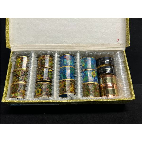 Cloisonne Ware Hand Made Napkin Holders - Mixed lot (see photos)