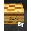 Image 8 : Fold-Up Wooden Checkers & Chess Set - Looks complete (about 10.5x10")