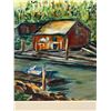 Image 2 : Ruby Bennett "At The Cottage" Acrylic (Frame Approx: 20 x 17")
