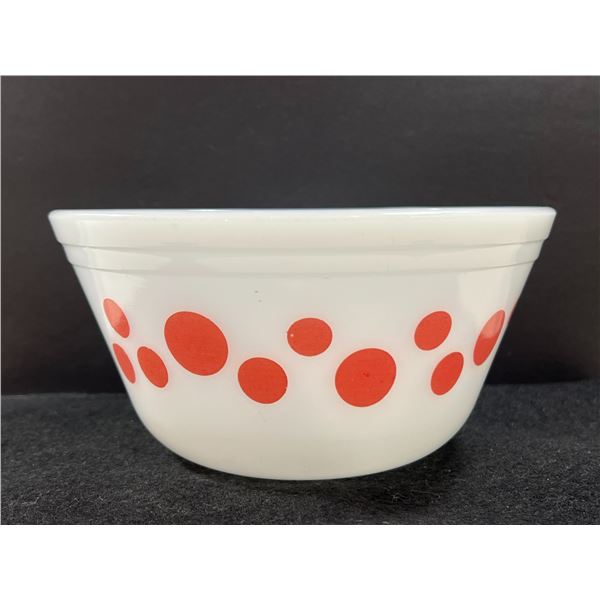 Vintage Federal Glass PINK Polka Dot Pattern 7" Mixing Bowl
