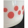 Image 3 : Vintage Federal Glass PINK Polka Dot Pattern 7" Mixing Bowl