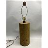 Image 2 : Mid Century Raymor Cylindrical Cork Tri-Light Table Lamp (Approx: 30"T 8"W)