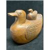 Image 2 : Carved Teak Duck Bird Trinket Storage Box (approx: 6"W 5"T)