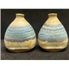 Image 2 : 2 Signed Kamini Studio Art Pottery Bud Vases / small bottles? Approx: 4"T 3.5"W