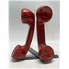Image 1 : Vintage Red Telephone Phone Handset Book Ends Approx: 8.5"T