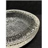 Image 2 : Mid Century Heavy Textured Art Glass Dish Bowl Catchall - Approx: 7.5" wide