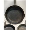 Image 2 : 3 Cast Iron Skillets Frying Pans (1) 10" Findlay pan and (2) 6" pans