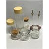Image 1 : 8 Glass Storage Canisters Jars Bottles Etc