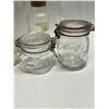 Image 2 : 8 Glass Storage Canisters Jars Bottles Etc