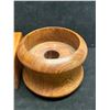 Image 2 : 3 Wooden Candle Holders - Tallest is about 4"