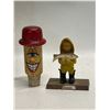Image 3 : 4 Wooden Figural Carving Sculptures (tallest approx: 9")