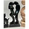 Image 2 : 4 Figural Decorative Sculptures (Stone?) - Tallest approx: 9.5"