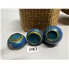 Image 8 : Small Wicker Basket & Mini Décor Items