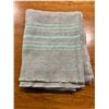 Image 1 : Vintage Gray / Blue Stripes Wool Blanket Approx: 62x74"