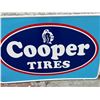 Image 2 : Vintage Cooper Tires Embossed Metal Sign - Larger (Approx: 44.5 x 29.75"