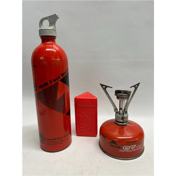 Mountain Safety Research MSR Camp Stove & Fuel Bottle