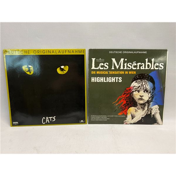 Les Miserables & Cats 12" LPs Vinyl Records