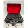 Image 1 : Borne Portable Suitcase Record Player Works (approx: 14x10.5")